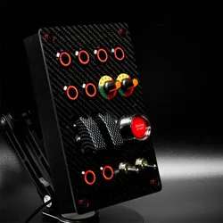 SIMNANMU Button Box SIM Racing Central Control Box PC USB for Fanatec Thrustmaster Simagic for Video Games
