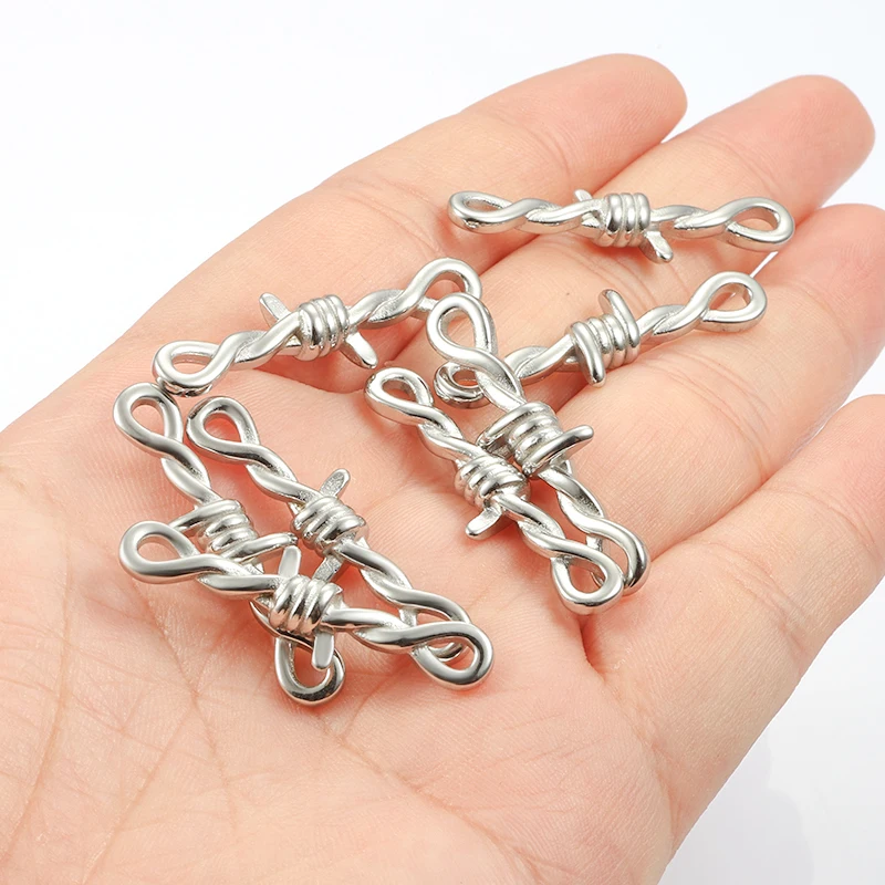 3/10Pcs Stainless Steel Integrated Spiral Pendant For Jewelry Making Supplies DIY Necklace Bracelet Connect Fashion Accessories