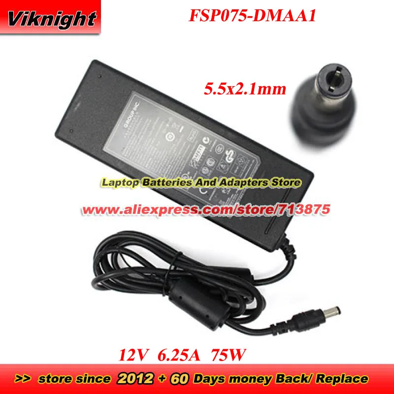 Genuine FSP075-DMAA1 AC Adapter 12V 6.25A 75W for CISCO CTS-EX60-K9 GROUP SERIES 500 VIDEO CONFERENC FSP075-DIBAN2 FSP075-DMBA1