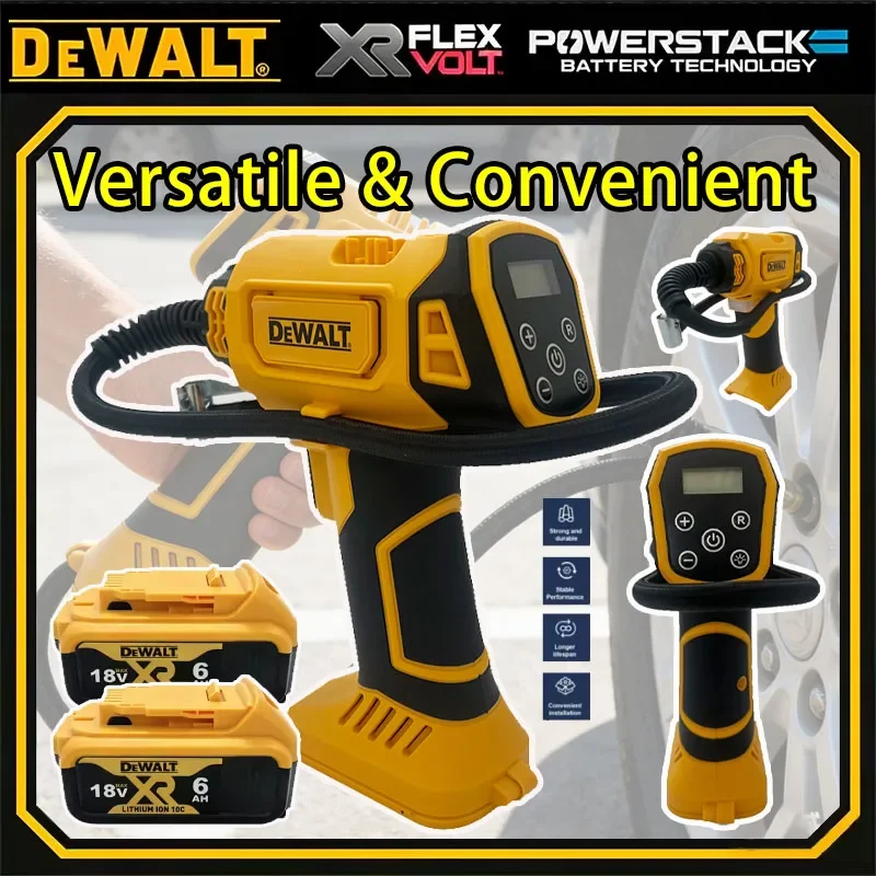 

Беспроводной электрический компрессор DEWALT с автоматическим насосом для накачки шин и цифровым манометром для автомобиля и велосипеда, для аккумулятора 18В