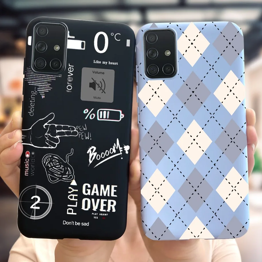 For Samsung A51 A71 Case SM-A515F SM-A715F Fashion Painted Silicone Phone Case For Samsung Galaxy A 51 A 71 Back Cover Soft Capa