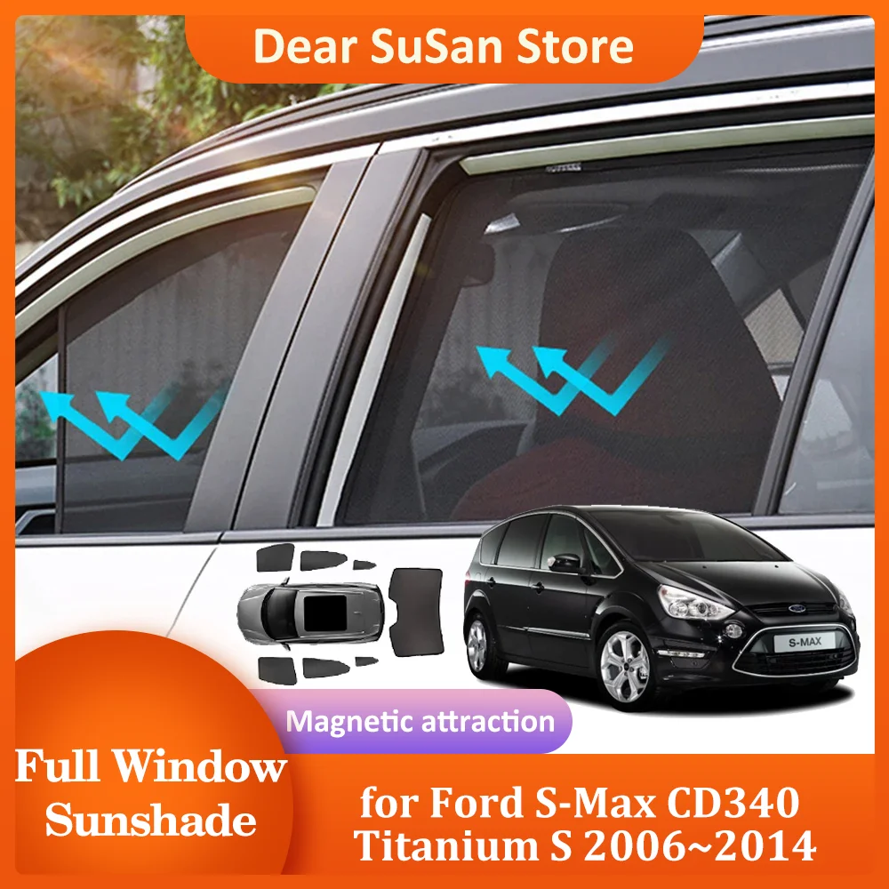 

Magnetic Sunshade for Ford S-Max CD340 Titanium S 2006~2014 Roof Windshield Curtain Window Sun Visor Sunroof Cover Accessories
