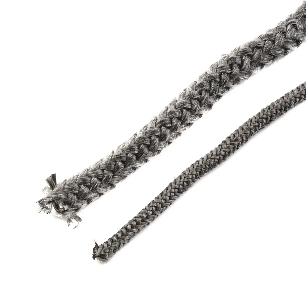 Fire Rope Fiberglass Rope Seal Components Easy To Use Practical Replacement 12mm 2m Length Black Stove Wood Burning Stove