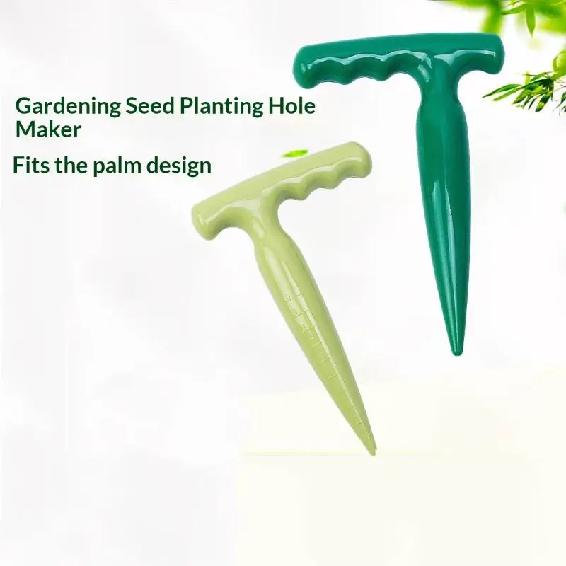 1pc Handheld Garden Hole Puncher Clear Scale Planting Tools Lightweight Digging Hole Tool Sowing Seeds Dispenser For Hole Diggin