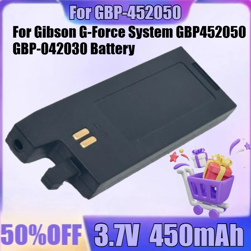 

New 3.7V 450mAh for Gibson G-Force System GBP452050 GBP-042030 Battery Electronic Guitar Battery