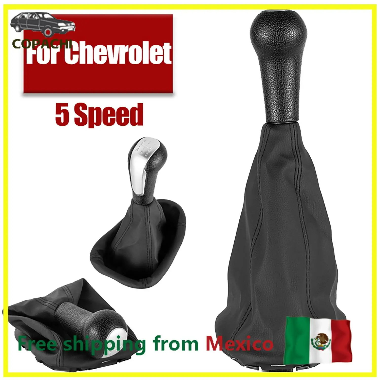 

1Pc Car Manual 5 Speed Gear Shift Knob Shifter Fit For Chevrolet Spark M300 2011-2015 Auto Interior Accessories Parts