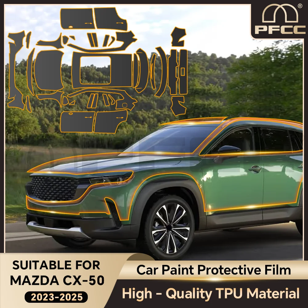 

Pre-cut Paint Protection Film Clear TPU PPF Anti Scratch Accessories 8.5thick Transparent Sticker For Mazda CX50 CX-50 2023-UP