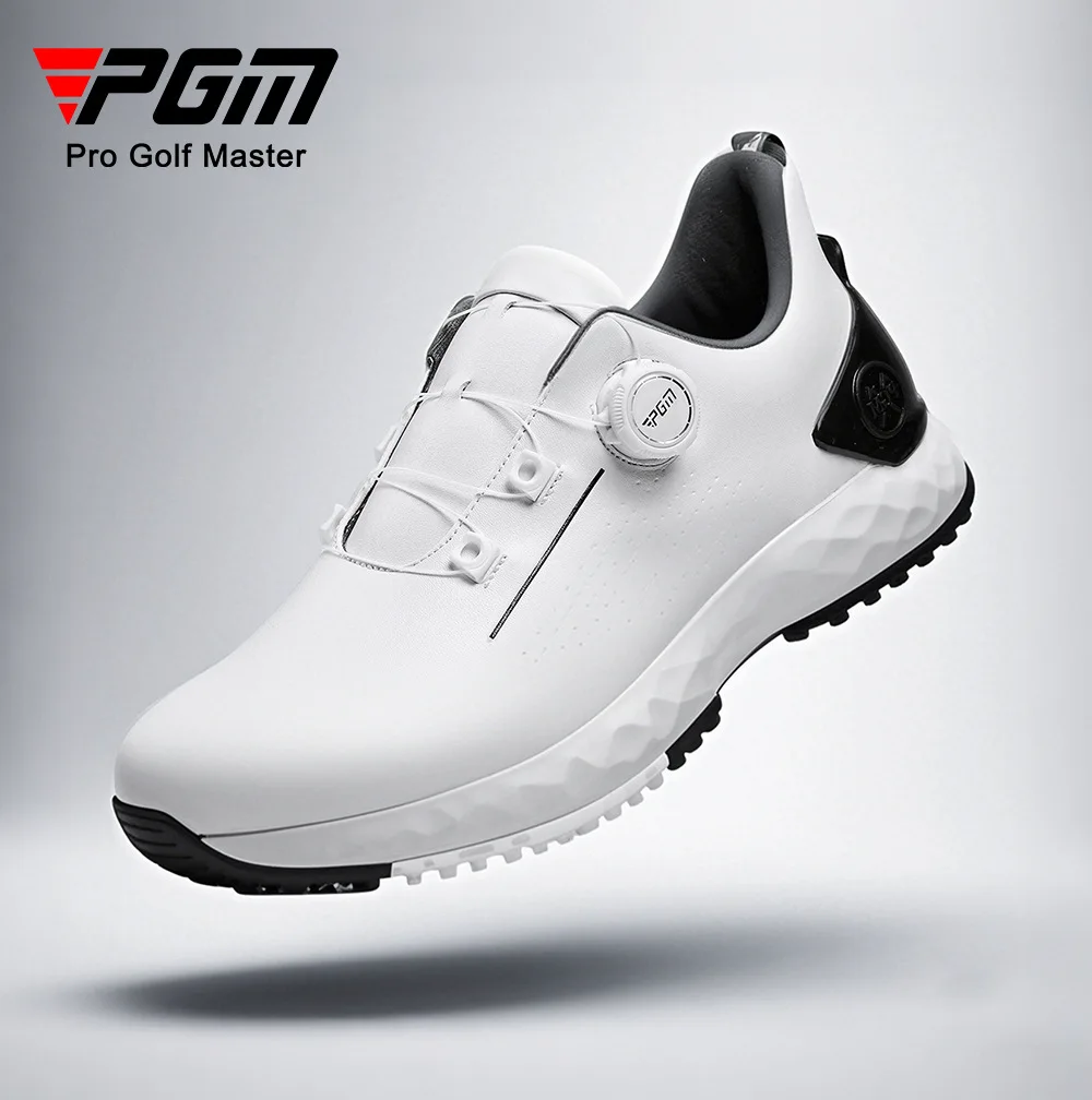 PGM Men's Golf Shoes Sneakers Comfortable Cushioning Knob Lace Waterproof and Anti Slip Height Increase XZ408