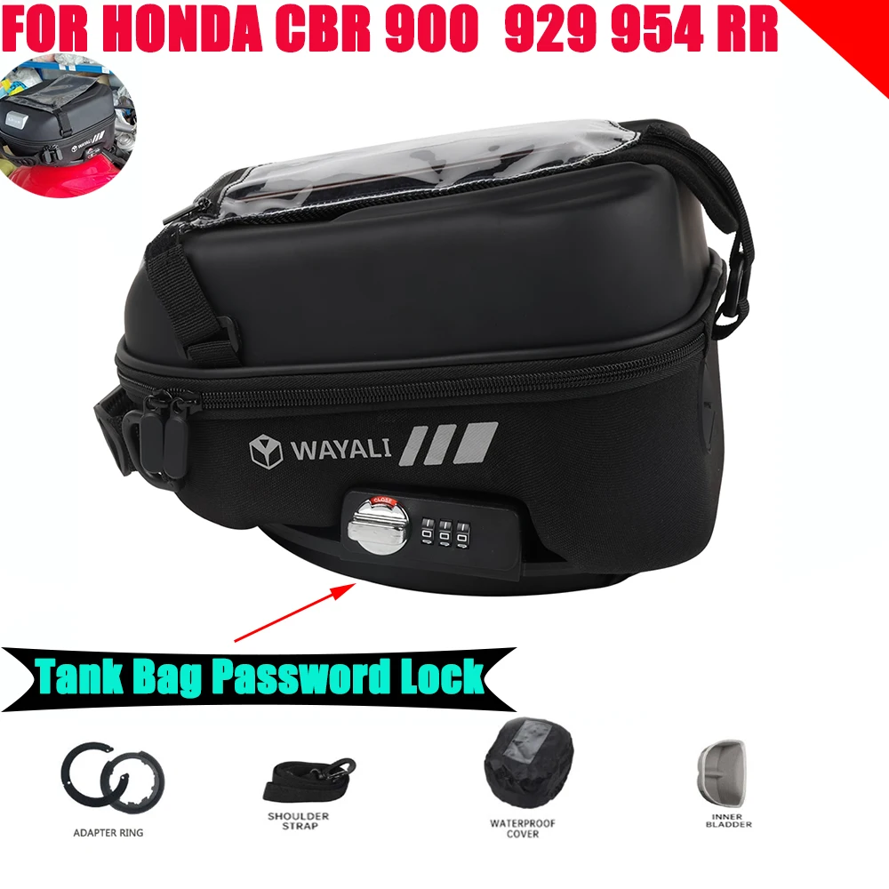 

For Honda CBR900RR CBR893RR CBR919RR CBR929RR CBR954RR CBR 900 893 919 929 954 RR Motorcycle Tank Bag Luggage Tanklock Backpack