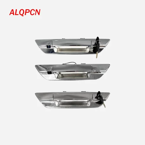 Para 15-19 Toyota Hilux Revo con llave y cilindro de cerradura puerta trasera cromada manija abierta manija de puerta de elevación 690900K120