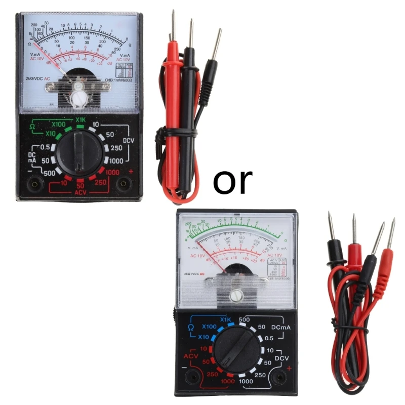 

Аналоговый мультиметр электрический переменный ток Ом децибел Напряжение Вольтметр Амперметр для физики экспериментов классов