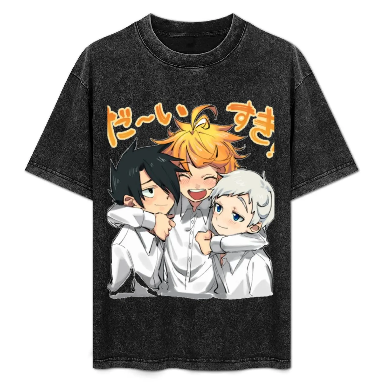 

The Promised Neverland , cute Ray Emma and Norman T-Shirt Fashion Print Casual Short Sleeve