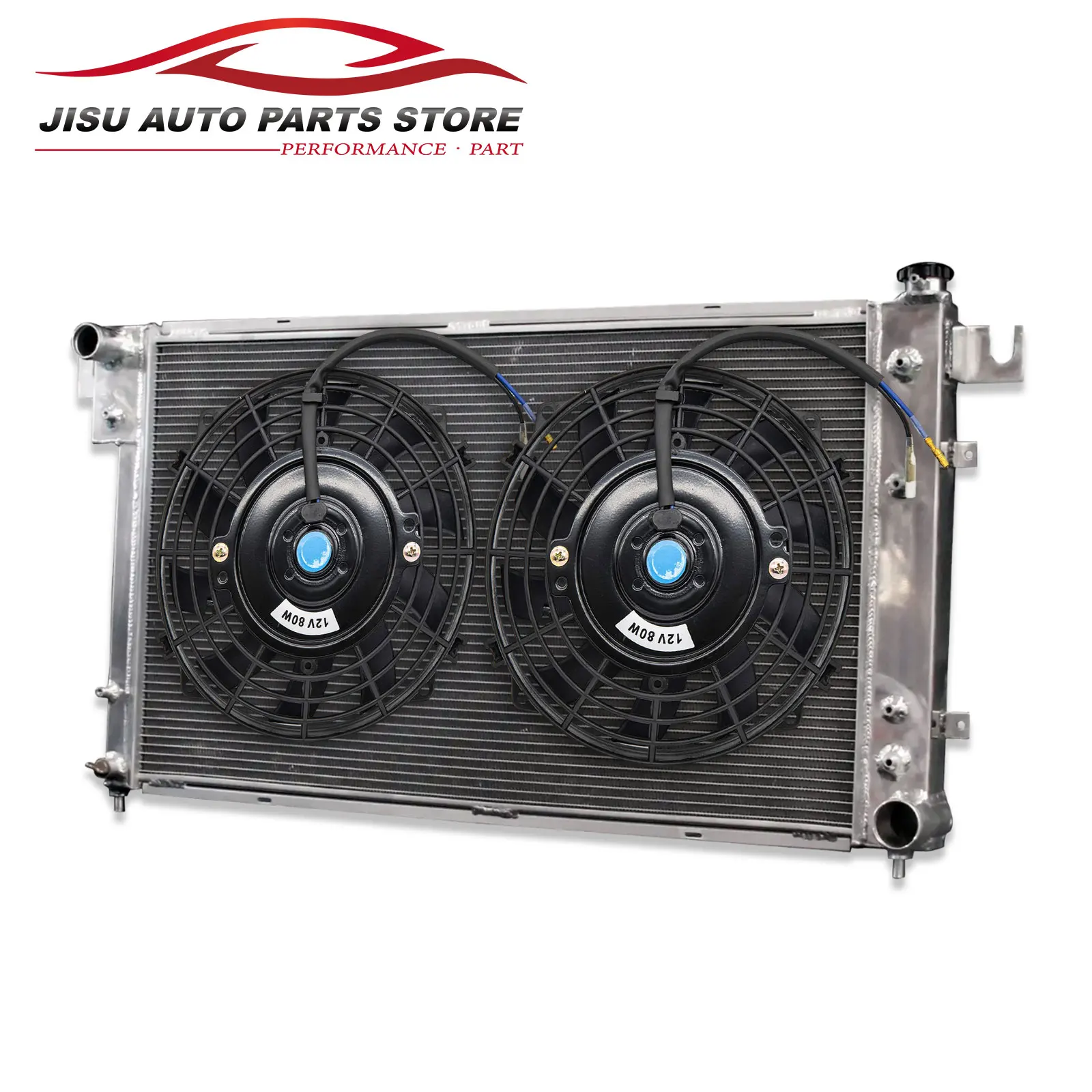 Aluminum radiator + Fans for 1994-2001 Dodge Ram 1500 3.9L 5.2L 5.9L V6 V8 AT/MT 1995 1996 1997 1998 1999 2000