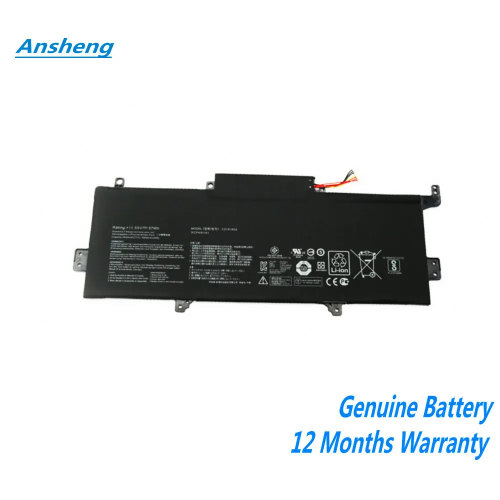 11.55V 57Wh C31N1602 Laptop Battery For Asus Zenbook U3000 U3000U UX330 UX330U UX330UA UX330UA-1A UX330UA-1B UX330UA-1C