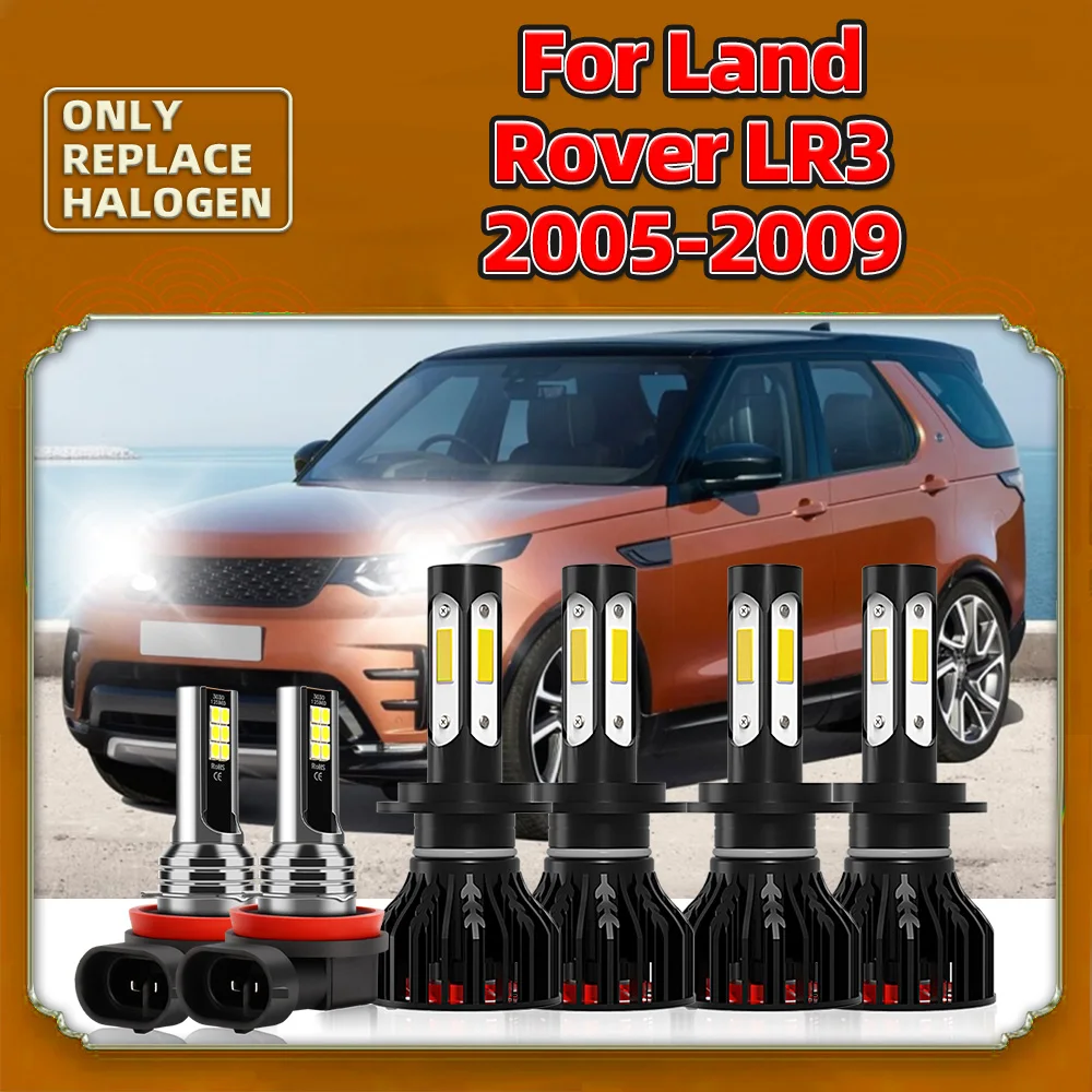 

LED Car Headlight 90W 12000LM Auto Lamp Bulbs High Power Fog Light 6000K 12V For Land Rover LR3 2005 2006 2007 2008 2009