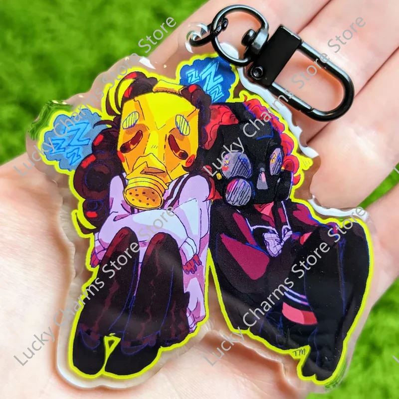 School Backpack Teen - Y2K Gas Mask Girl Cartoon Acrylic