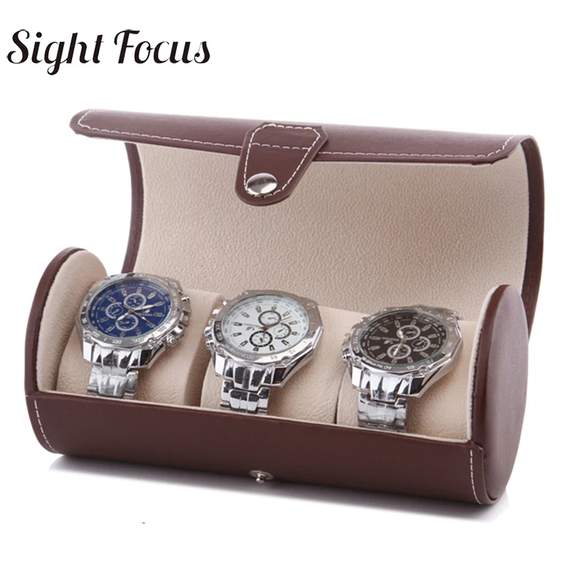 Portable Travel Watch Organizer Roll Case 3 Slots Watch Storage Pouch Jewelry Box Suitable for Mechanical,Smart, Quartz Watch