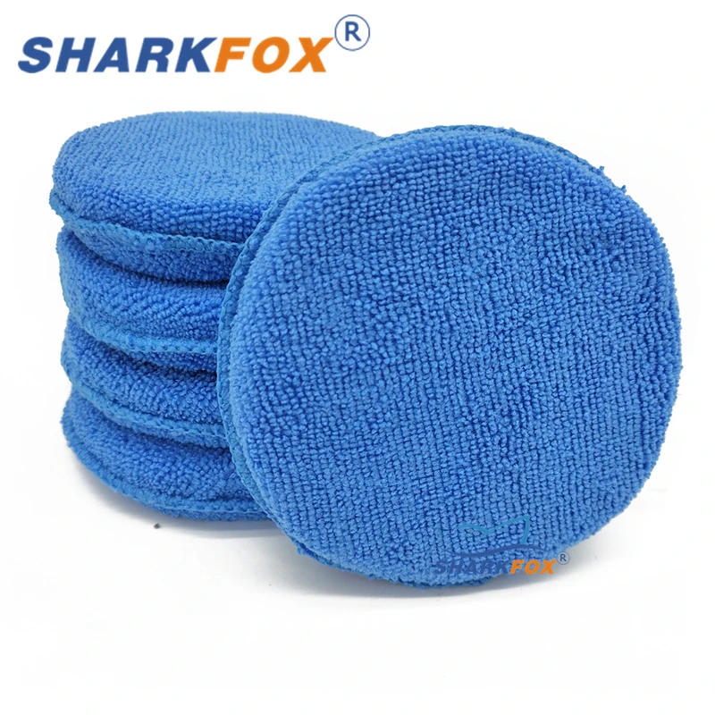 

Sharkfox Car Waxing Sponge Polish Applicator Pads 5 Inch Fiber Soft Foam Pocket Wax Sponge Car washing Auto Tools