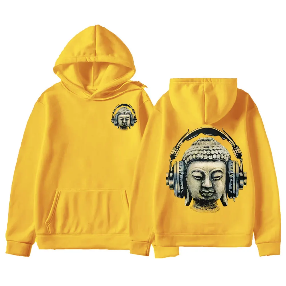 Buddha Buddhist Headphones Buddhism Art Mens Hoodies New Hot Autumn Casual Philosophy Pullovers Buddha Gift Print Sweatshirt