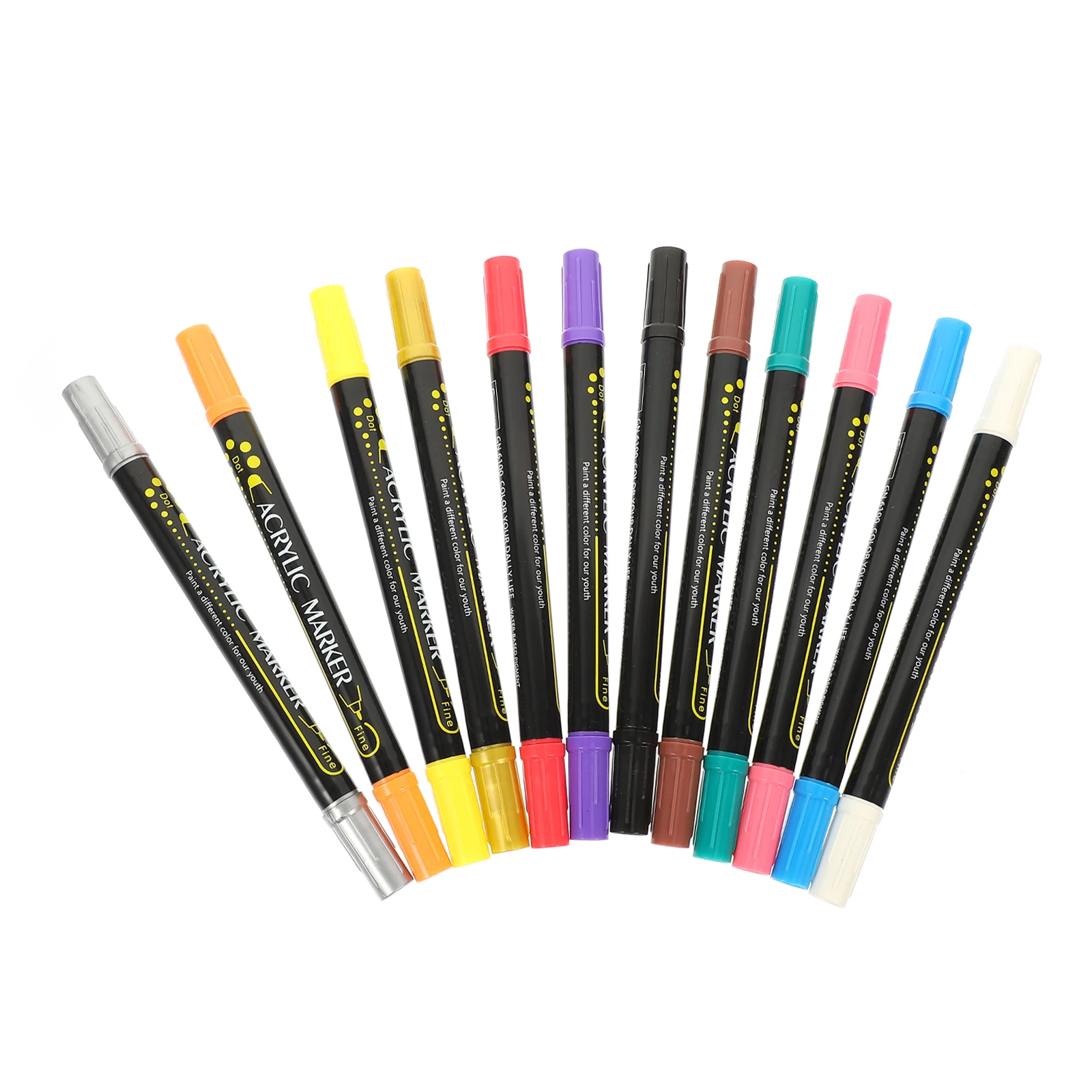 

12pcs Multi-Function Paint Markers Convenient Marker Pens Portable Draw Supply For Kids Adults Durable Writing Coloring Art