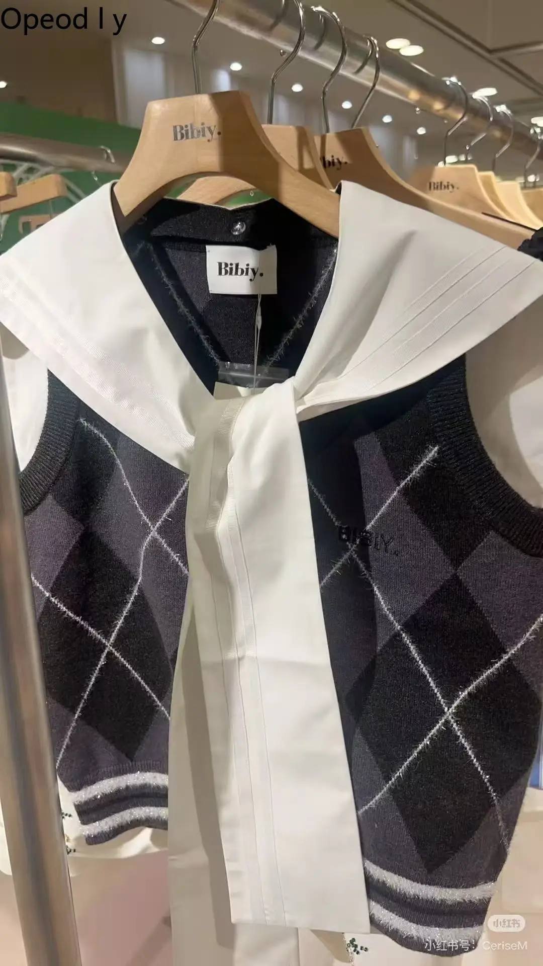 

Academy Navy Collar Rhombus Knitted Vest Vest Japanese Style Fashion Sweet Girls Temperament Pullover Girls Women Tops