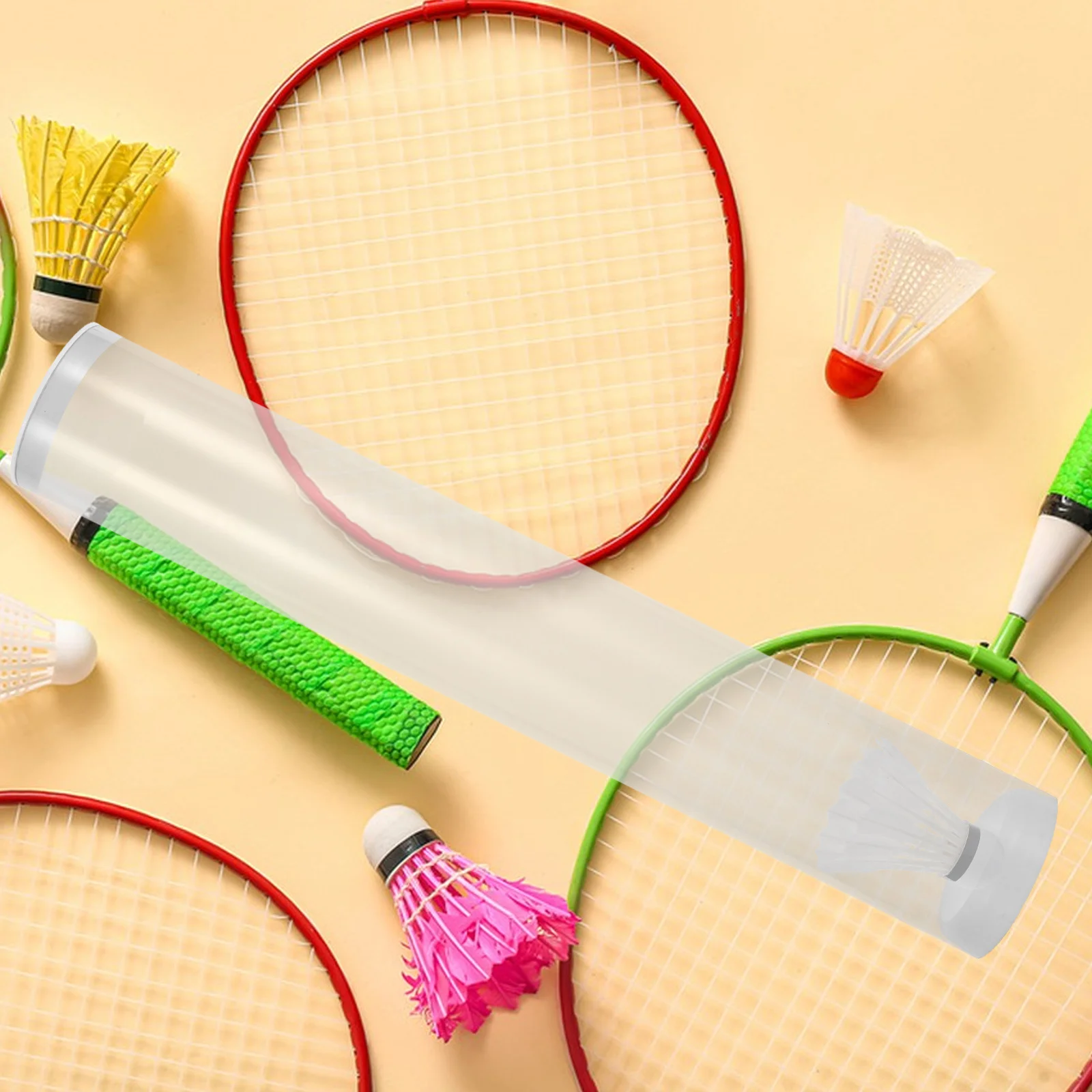 1 قطعة أنبوب تخزين الريشة الريشة شفاف متين مقاوم للماء منظم محمول للرياضة في الهواء الطلق التدريب المنزلي #2