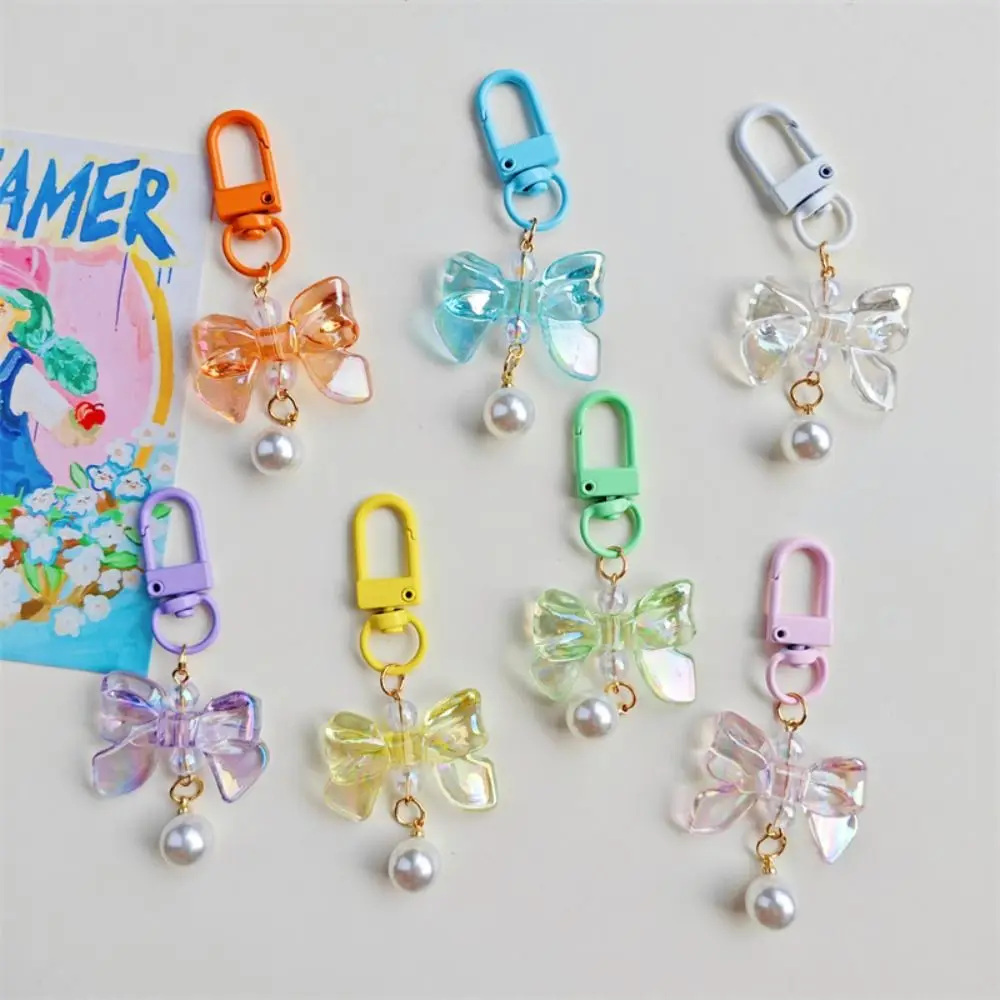 Candy Color Candy Color Bow Knot Pendant Pendant Ornament Bow Knot Keyring Key Chain Knot Imitation Bow Keychain Mobile Phone