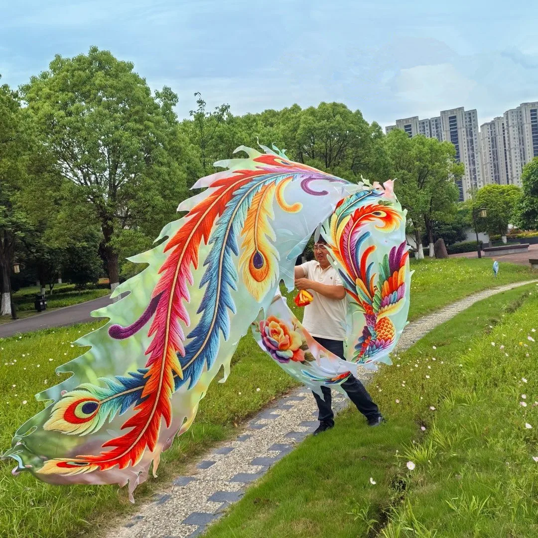 7m Colorful Phoenix Double-sided Printing Chinese Dragon Dance Products Accessories For Adults Fitness Dragon Tail (Only Tail)