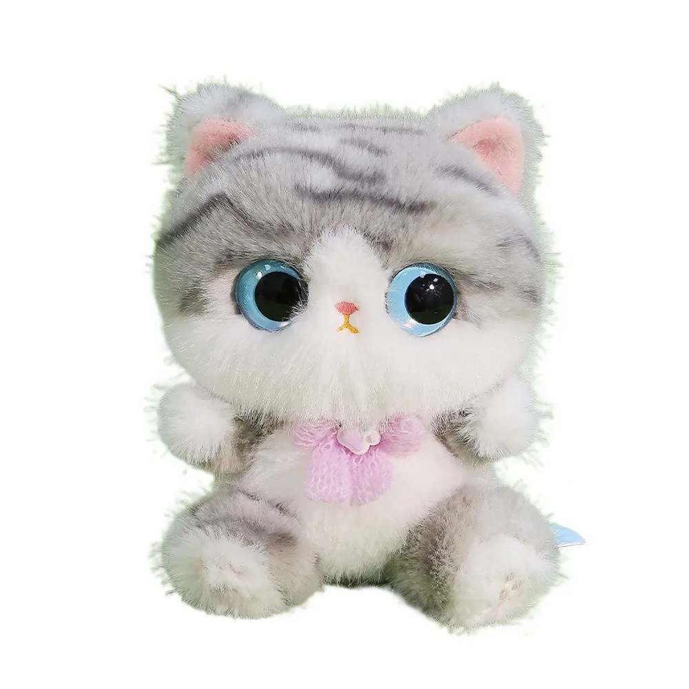

Creative Stuffed Animals Black Cat Plush Toy Kawaii Furry Siamese Cat Doll Fluffy Cartoon Cat Table Doll Kids Gifts