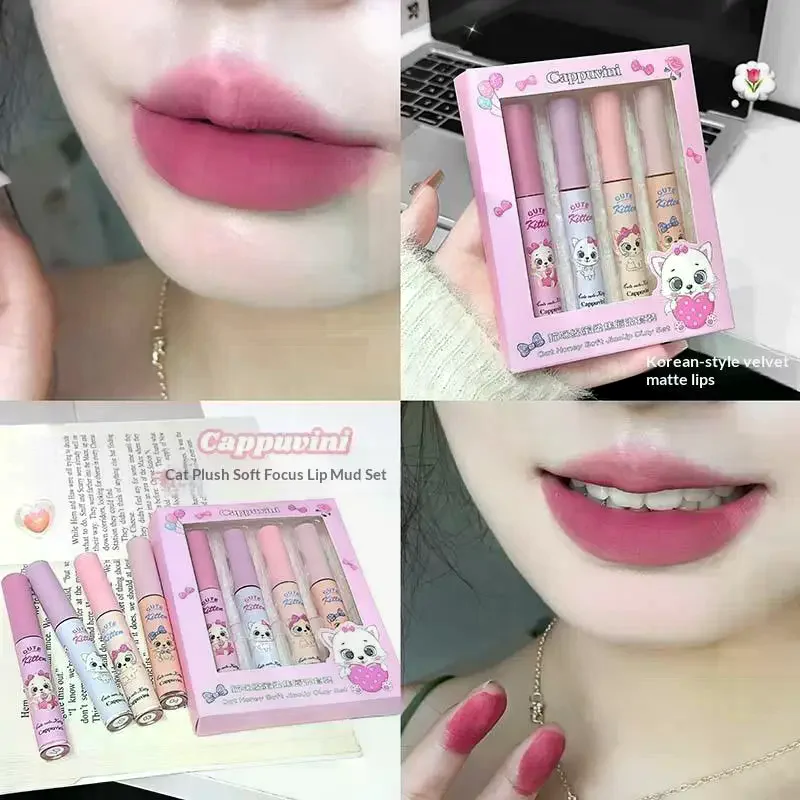 Cappuvini 4 Pcs Lip Gloss Gift Set Velvet-Touch Hydrating Lip Lacquer Glass Shine & Juicy Universally Flattering & Moisturizing