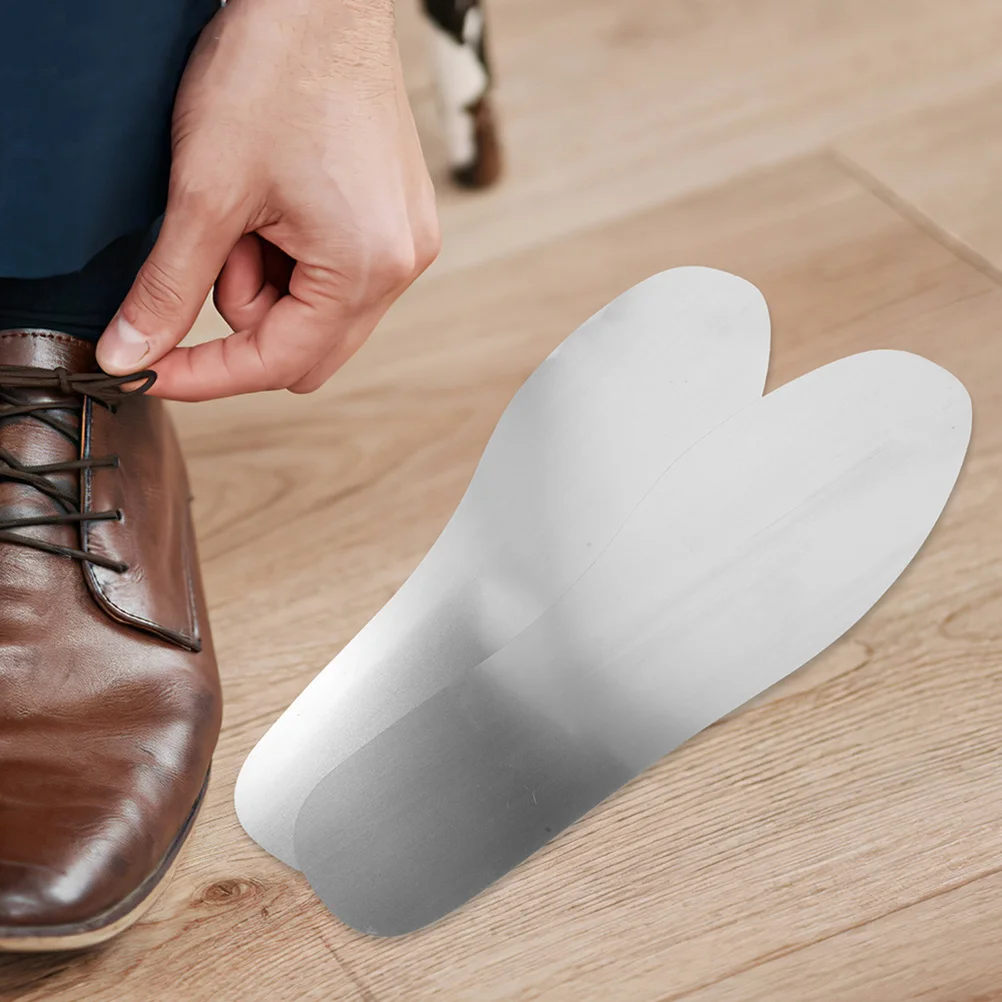 1 زوج مكافحة مسمار ثقب مقاومة نعال الحذاء الفولاذ المقاوم للصدأ قوي استبدال إدراج للعمل التنزه الرياضة في الهواء الطلق الرجال