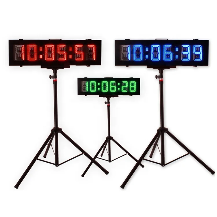 6 Inch Running Clock Running Timer 7 Segment Large Race Timing Clock Led Digital Pace Clock Race Timer