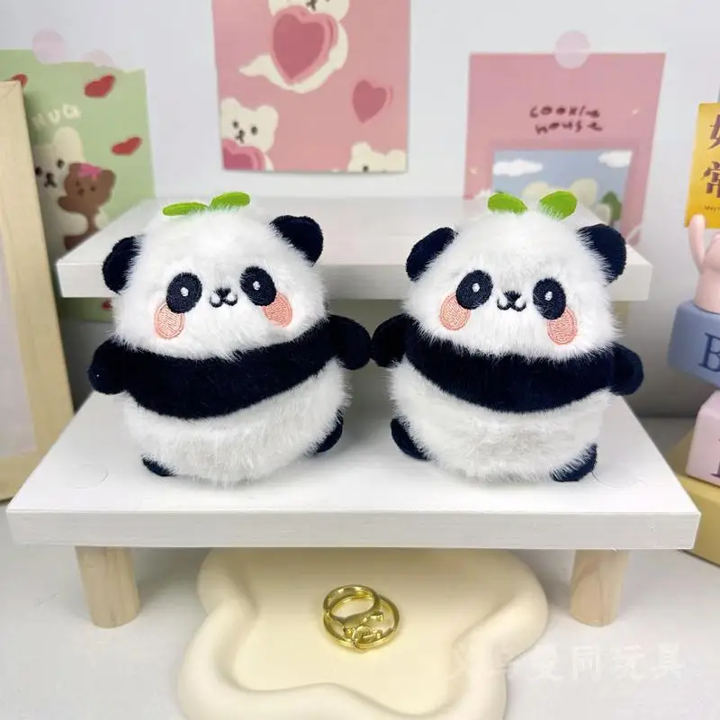 Stuffed Panda Keychain Plush Panda Keychain Plushies Funny Ornament Car Key Ring Bag Charm Plush Keyring Cute Keychain Plush