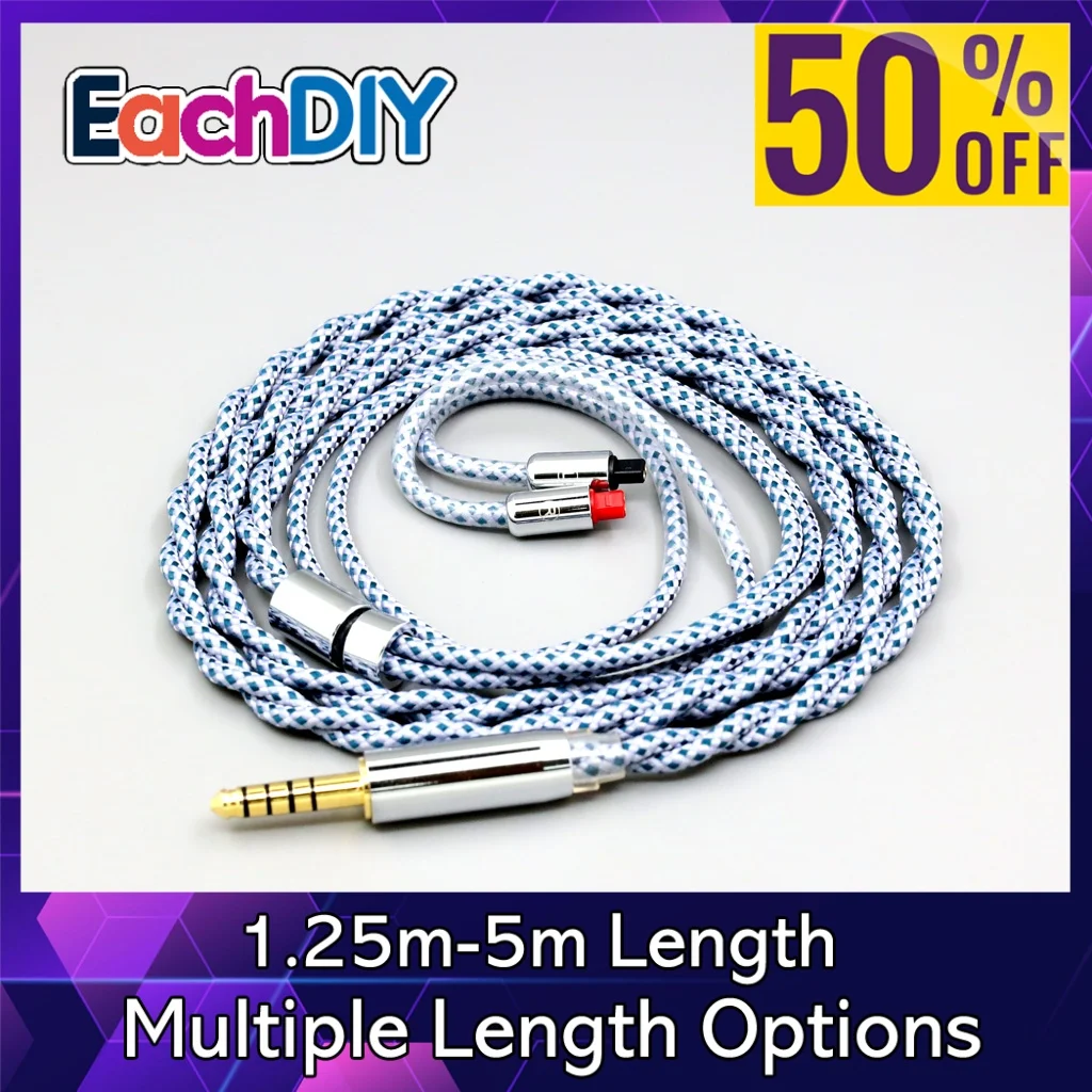 99% чистое серебро, смешанный графеновый экранирующий кабель для наушников OCC для Audio-Technica ATH-IM50 IM70 IM01 IM02 IM03 IM04 LN008630