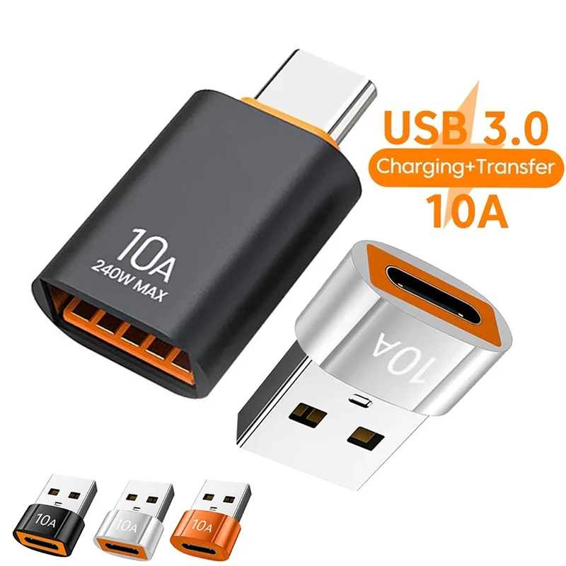 

10A OTG USB 3.0 To Type C Adapter USB Female To USB C Male Fast Charging Adapter OTG USB C For Xiaomi Samsung Tablet Laptops PC