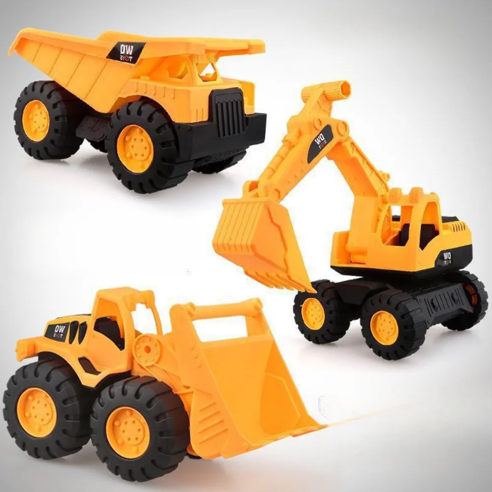 Grande durável caixa de areia brinquedos conjunto escavadeira bulldozer caminhões de construção praia jogar veículos para meninos meninas slide dig