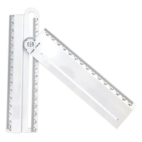 Portable Folding Geometric Drawing Ruler Math Measuring Tool for School Office Geometry Template Angle Measuring Drafting Tool