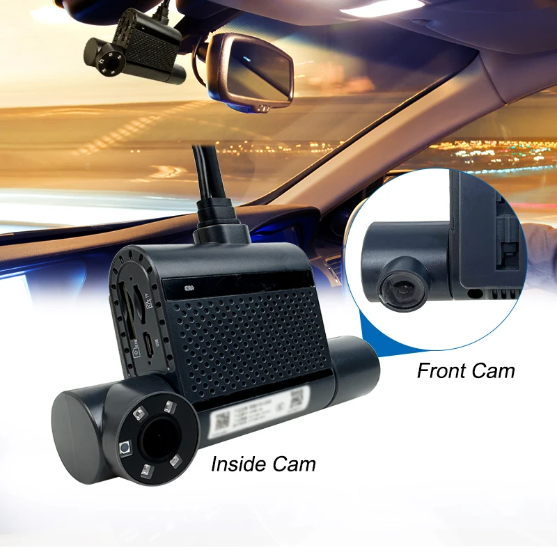 

4G GPS WIFI 1080P Real Time Video Recorder Supports DSM ADAS AI Dashcam Dash Camera for Commercial Vehicle Truck Monitoring