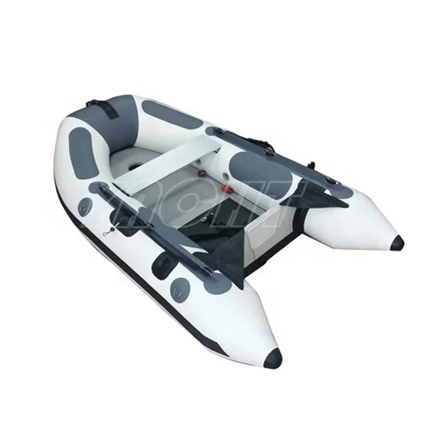 Barco de remos inflable de piso de aluminio plegable pequeño y tierno de 2,3 m