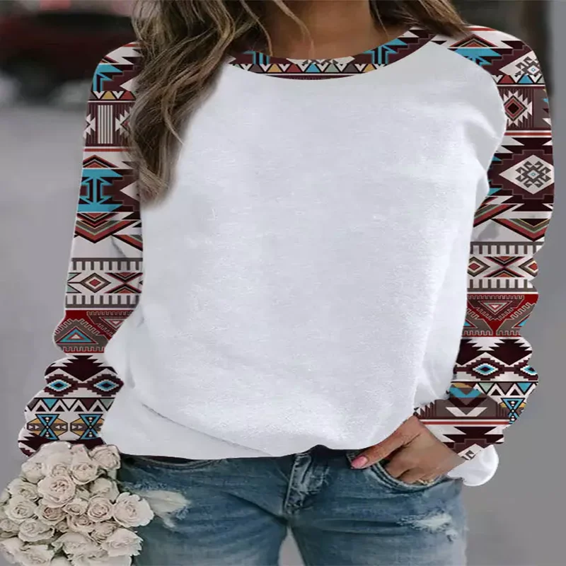 Fashion Sublimation Blanks Long Sleeve T-shirt Autumn Winter Women Casual Pullover Hoodie Kids Adults for Custom Design Logo