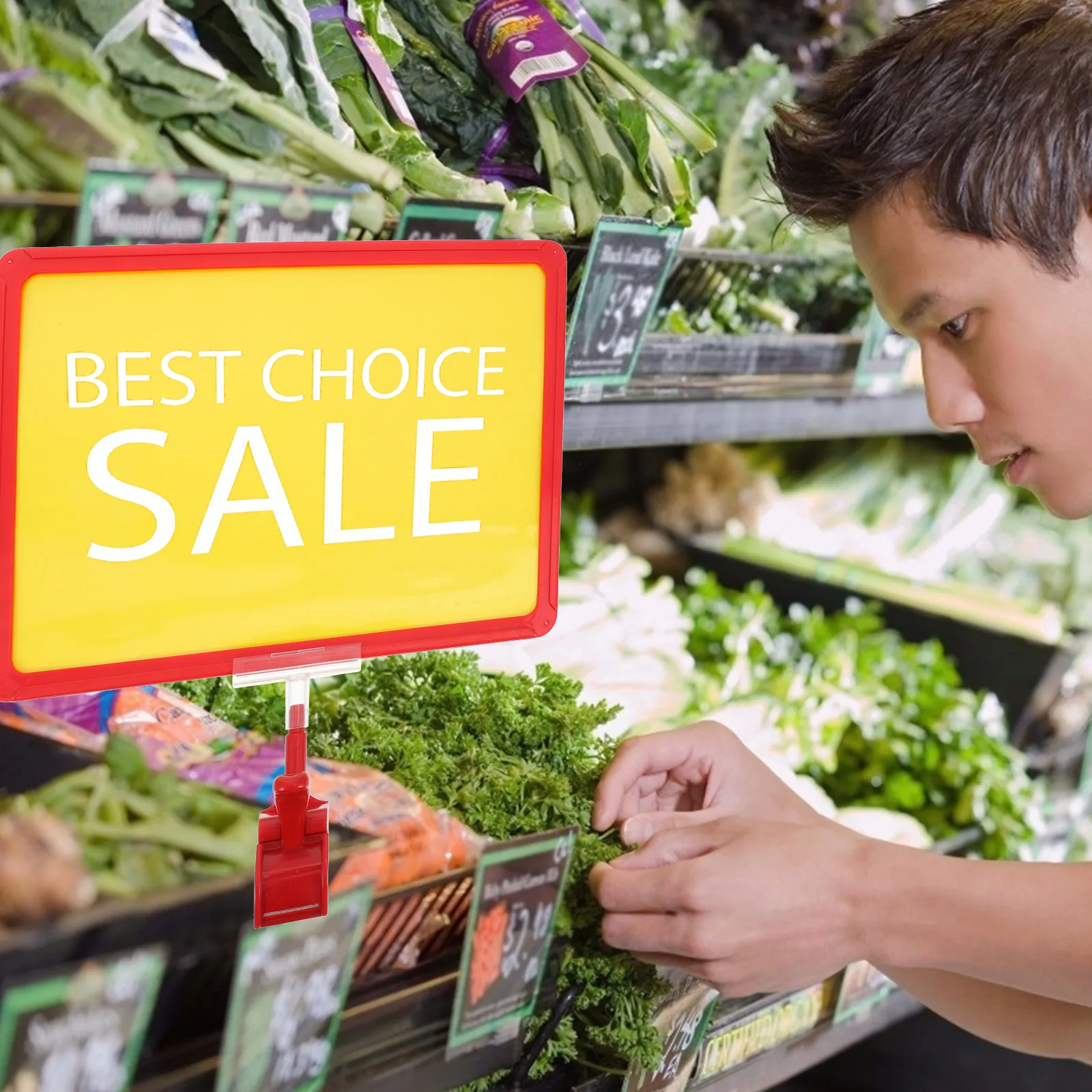 A4 Clip Promotional Sign Holder Small Blackboard Merchandise Label Abs Clips