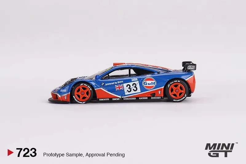 Mini gt modelo de carro 1/64 McLaren F1 McLaren GTR Golfo 33 Liga Modelo de carro simulação sala ornamento modelo de exibição menino coleção presente