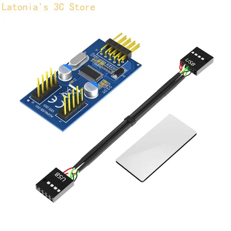 

X3UB 9PIN USB HEADER Женская карта для удлинения женского пола USB2.0 Кабельные разъемы сплиттер для материнских плат