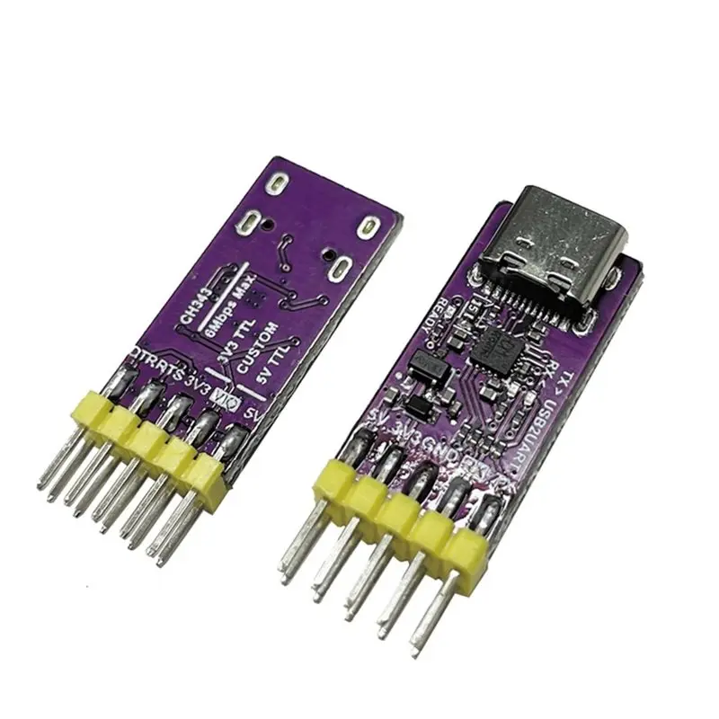New Arrivals-CH343P USB To Serial Port Module 6Mbps Serial Port Downloader Module Debugging Burning Downloading Function Type-C