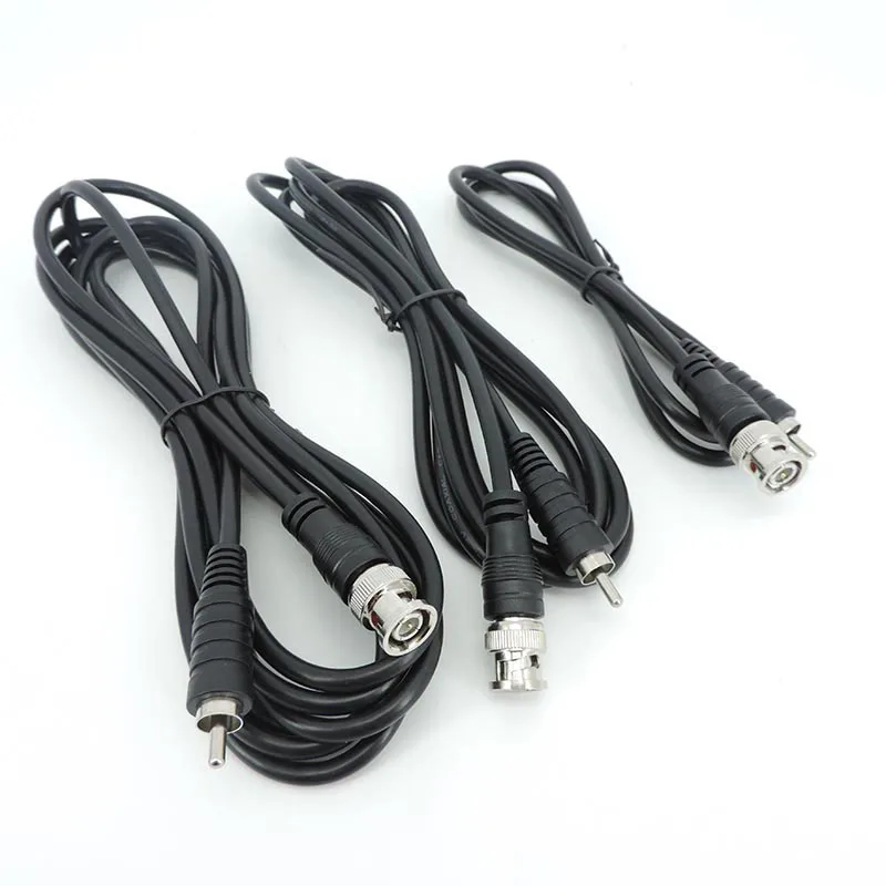 1/3/2m BNC Male to RCA Male Jack Coaxial Cable Connector Video Adapter for CCTV Camera system Camera Accessories t1