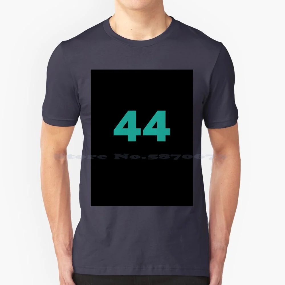 44 In Team Colors T Shirt 100% Cotton Tee Driver Number 44 Forty Four Racing Drivers Numbers Valtteri Bottas Sergio Perez