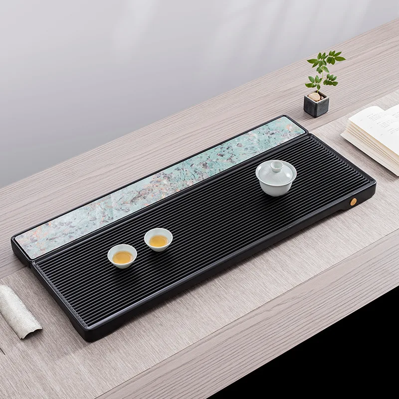 

High-end modern light luxury simple household bakelite tray imported electric bakelite sea luxury stone kung fu