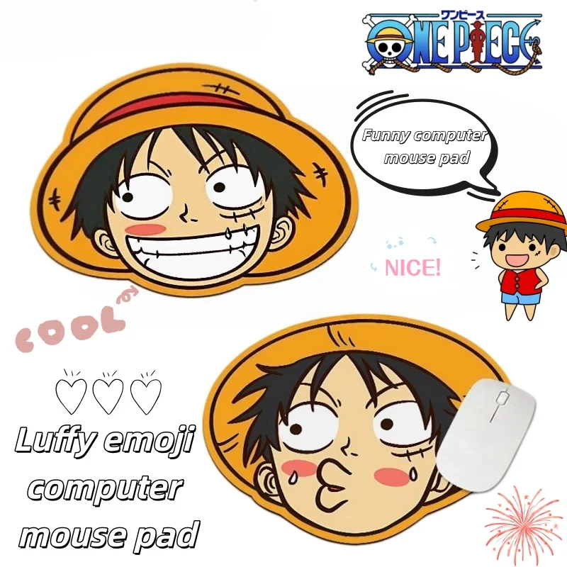 One Piece Anime Mouse Pad, Small Irregular Non-Slip Desk Mat for Office & Home Computer
