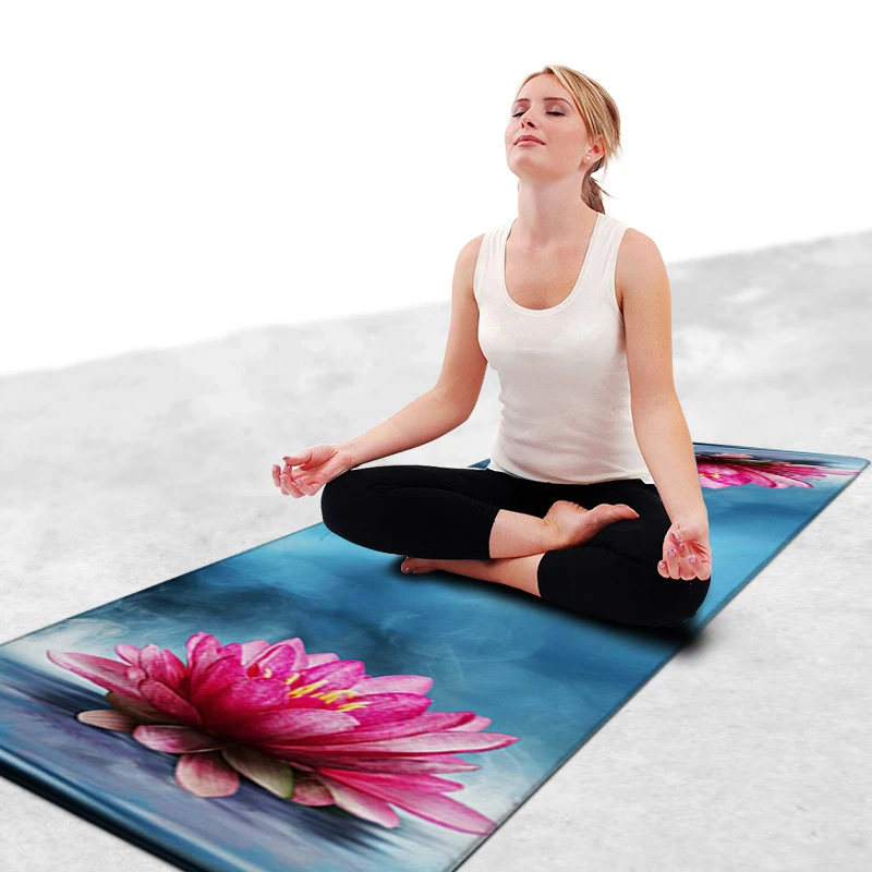 

Spiritual Lotus Yoga Meditation Mat Anti-slip Carpet Chakra Singing Bowl Healing Rug Crystal Tarot Card Sport Gym Pad Large Size