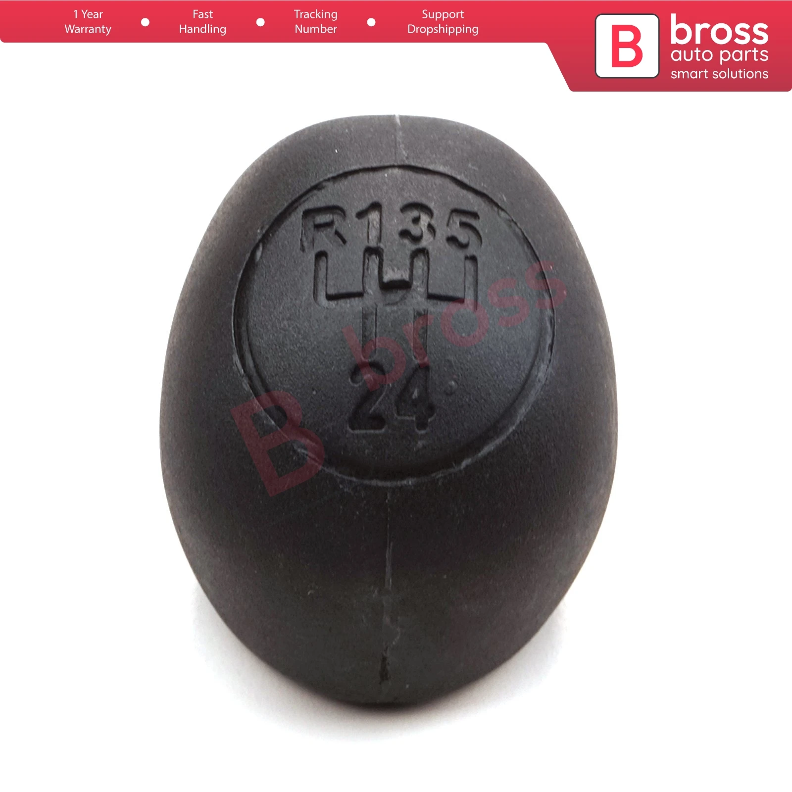 Bross BSP662 5-Speed Gear Shift Stick Knob 2403.S2 Black For  Peugeot Boxer, Manager 1993-2006, Jumper, Relay 1993-2006